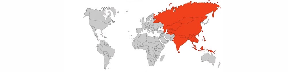 Mappa del ASIA nel 2025